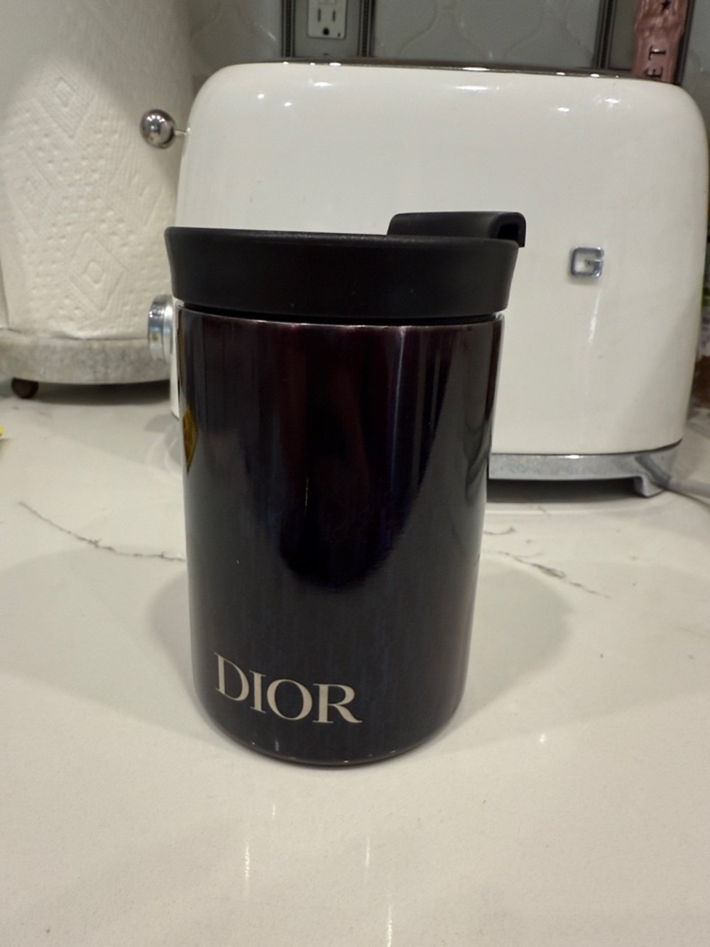Dior Black Travel Mug with Logo